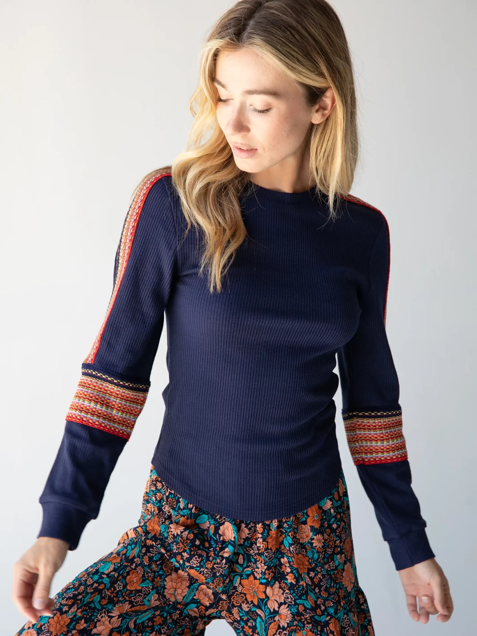 Natural Life London Trim Top - Navy 4 Natural Life London Trim Top - Navy - Image 2