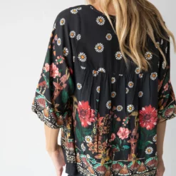 Natural Life Maribel Top - Black Floral Mushroom -Natural Life Shop 484A6819 20copy