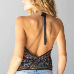 Natural Life Isla Halter Top - Black Red Mix -Natural Life Shop 484A6833 20copy scaled
