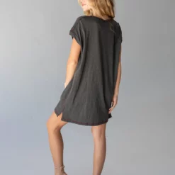 Natural Life Frankie Knit Tee Shirt Dress - Charcoal -Natural Life Shop 484A6915