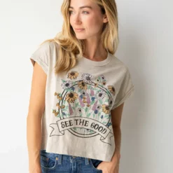 Natural Life Frankie Boxy Tee Shirt - See The Good -Natural Life Shop 484A6918 20copy scaled