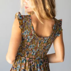 Natural Life Olivia Smocked Maxi Dress - Olive Floral -Natural Life Shop 484A7108 20copy