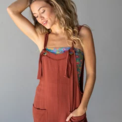 Natural Life Carly Wide-Leg Jumpsuit - Rust -Natural Life Shop 484A7171