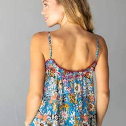 Natural Life Embroidered Harley Top - Blue Tan -Natural Life Shop 484A7223 20copy scaled