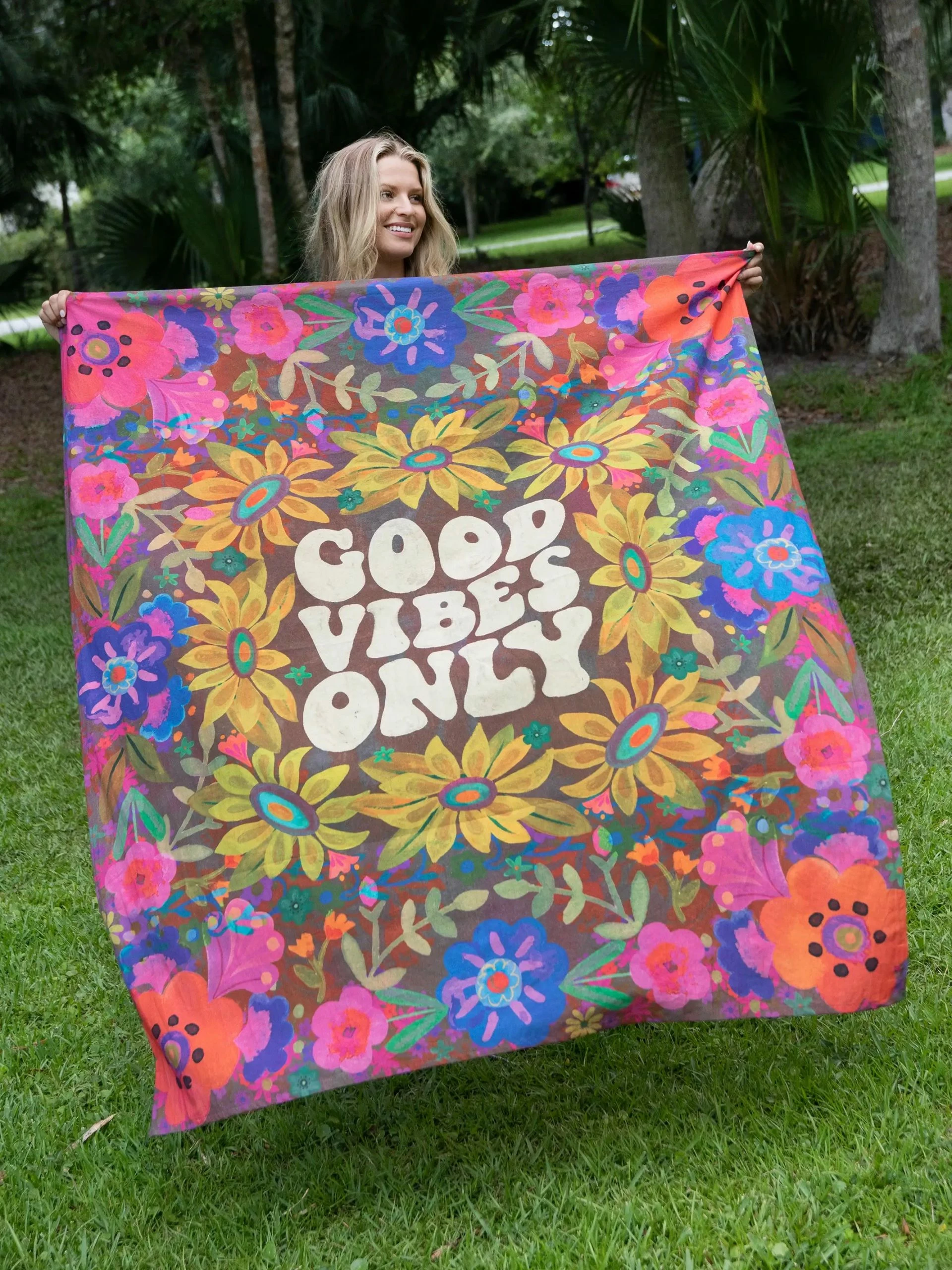 Natural Life Cotton Wall Tapestry - Good Vibes Only 4 Natural Life Cotton Wall Tapestry - Good Vibes Only - Image 2
