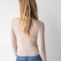 Natural Life Pearl Knit Layering Top - Sand -Natural Life Shop 484A7516 20copy