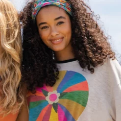 Natural Life Full Boho Bandeau® Headband - Teal Folk Flower -Natural Life Shop 484A7531 20copy scaled