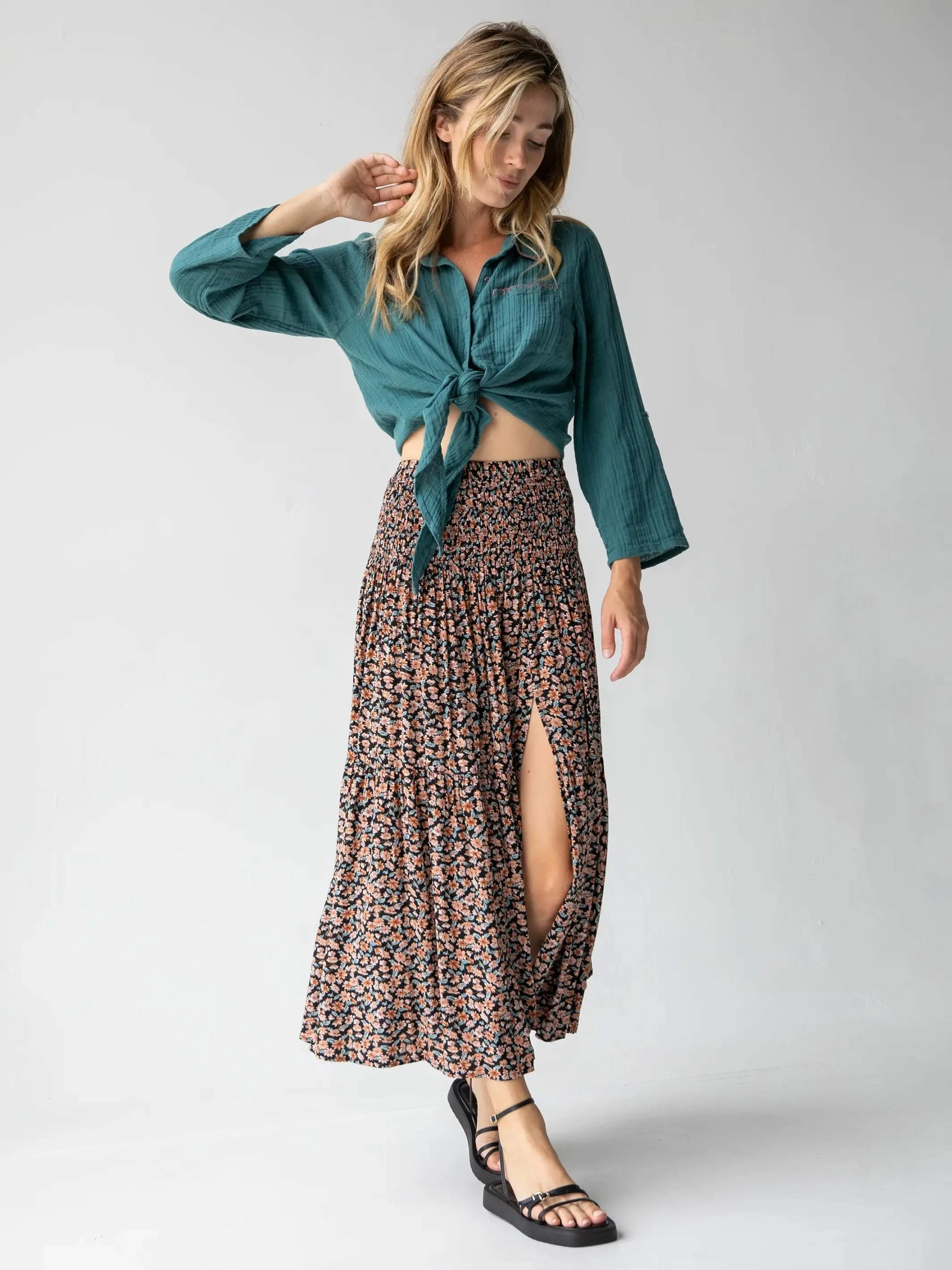 Natural Life Angelina Midi Skirt - Autumn Blossom 3 Natural Life Angelina Midi Skirt - Autumn Blossom
