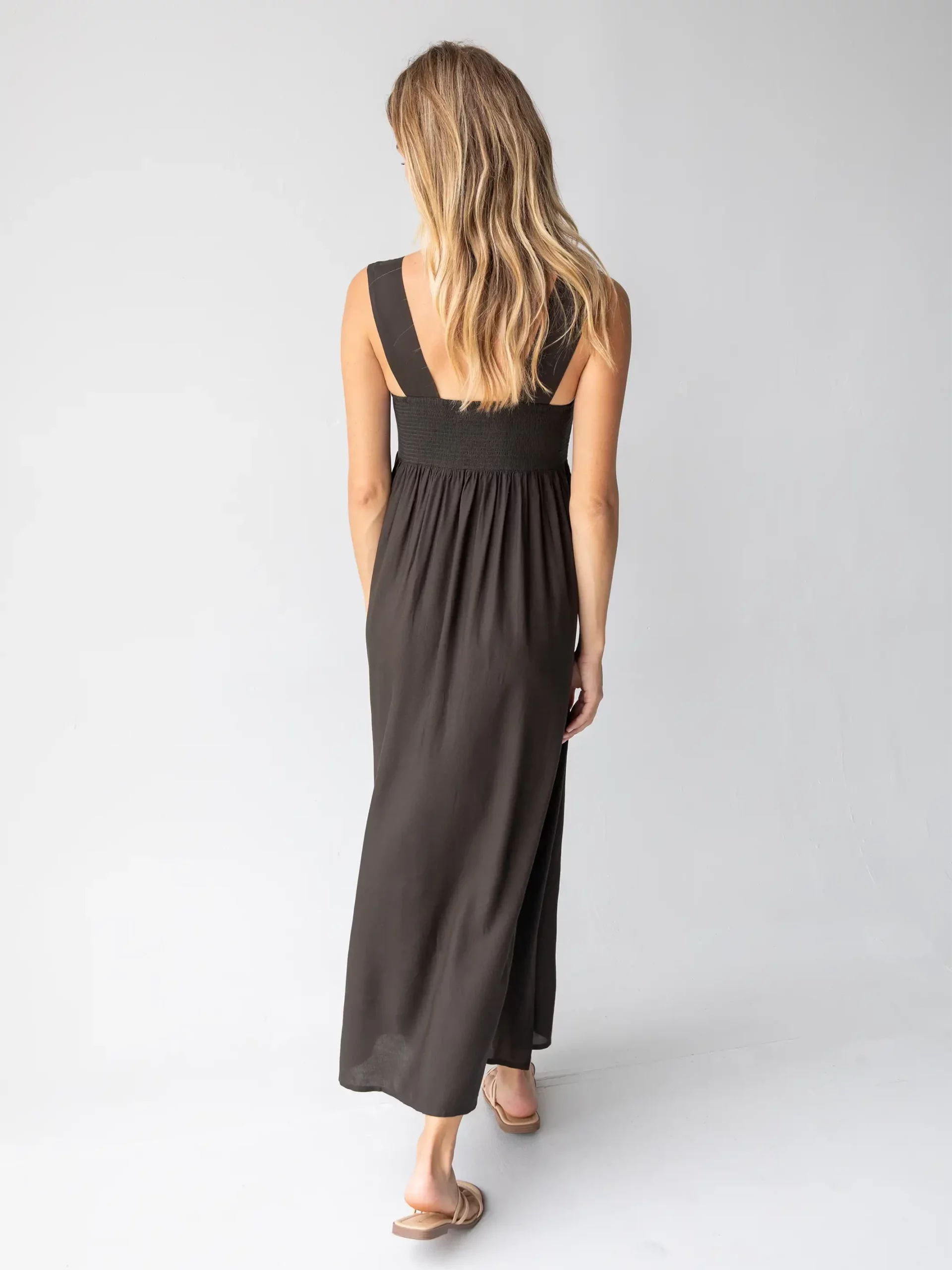 Natural Life Tricia Embroidered Dress - Charcoal 6 Natural Life Tricia Embroidered Dress - Charcoal - Image 4