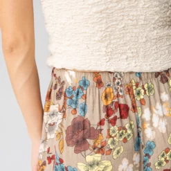 Natural Life Patti Palazzo Pant - Tan Cream Floral -Natural Life Shop 484A8134 20copy