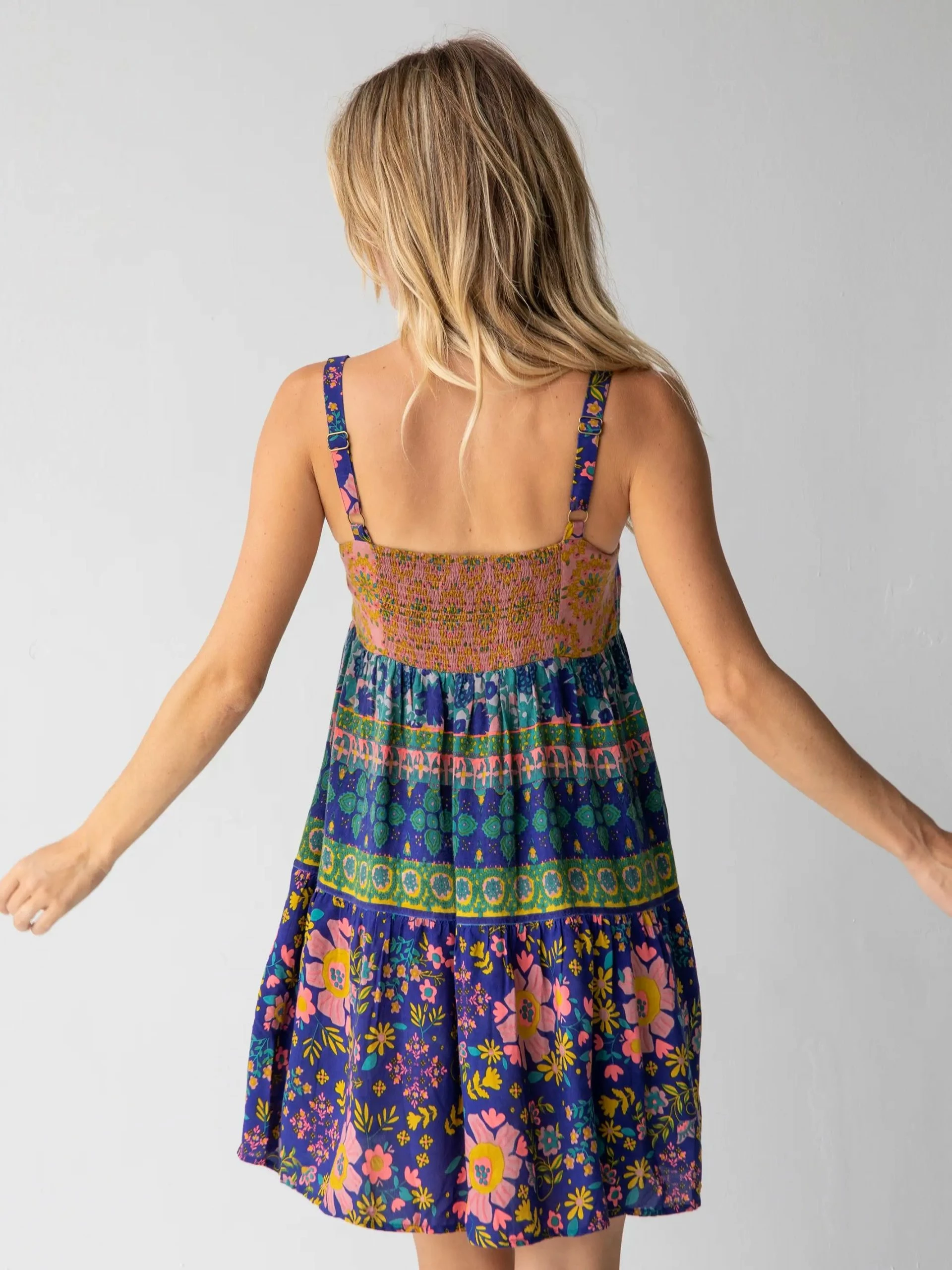 Natural Life Patricia Dress - Navy Grey Border 5 Natural Life Patricia Dress - Navy Grey Border - Image 3