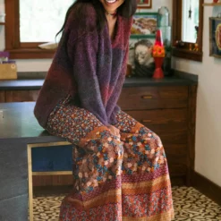 Natural Life Let's Just Go Wide-Leg Jumpsuit - Tan Border Print -Natural Life Shop 484A8414 scaled