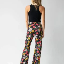 Natural Life Cali Knit Wide Leg Pant - Navy Orange Daffodil -Natural Life Shop 484A8560 scaled