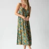 Natural Life Lizzie Midi Dress - Green Orange Floral 2 Natural Life Lizzie Midi Dress - Green Orange Floral -Natural Life Shop 484A8856 20copy scaled