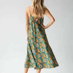 Natural Life Lizzie Midi Dress - Green Orange Floral -Natural Life Shop 484A8868 20copy scaled