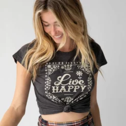 Natural Life Perfect Fit Tee Shirt - Live Happy