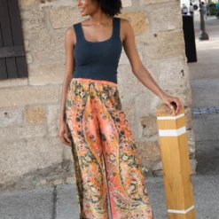 Natural Life Fiona Palazzo Pant - Coral Floral -Natural Life Shop 484A9751 20copy
