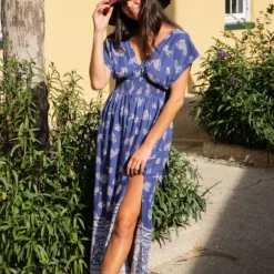 Natural Life Nadia Halter Dress - Navy Paisley -Natural Life Shop 484A9853 20copy