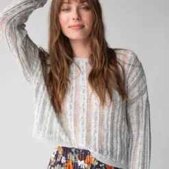 Natural Life Millie Cropped Sweater - Light Blue -Natural Life Shop 484A9944 20copy