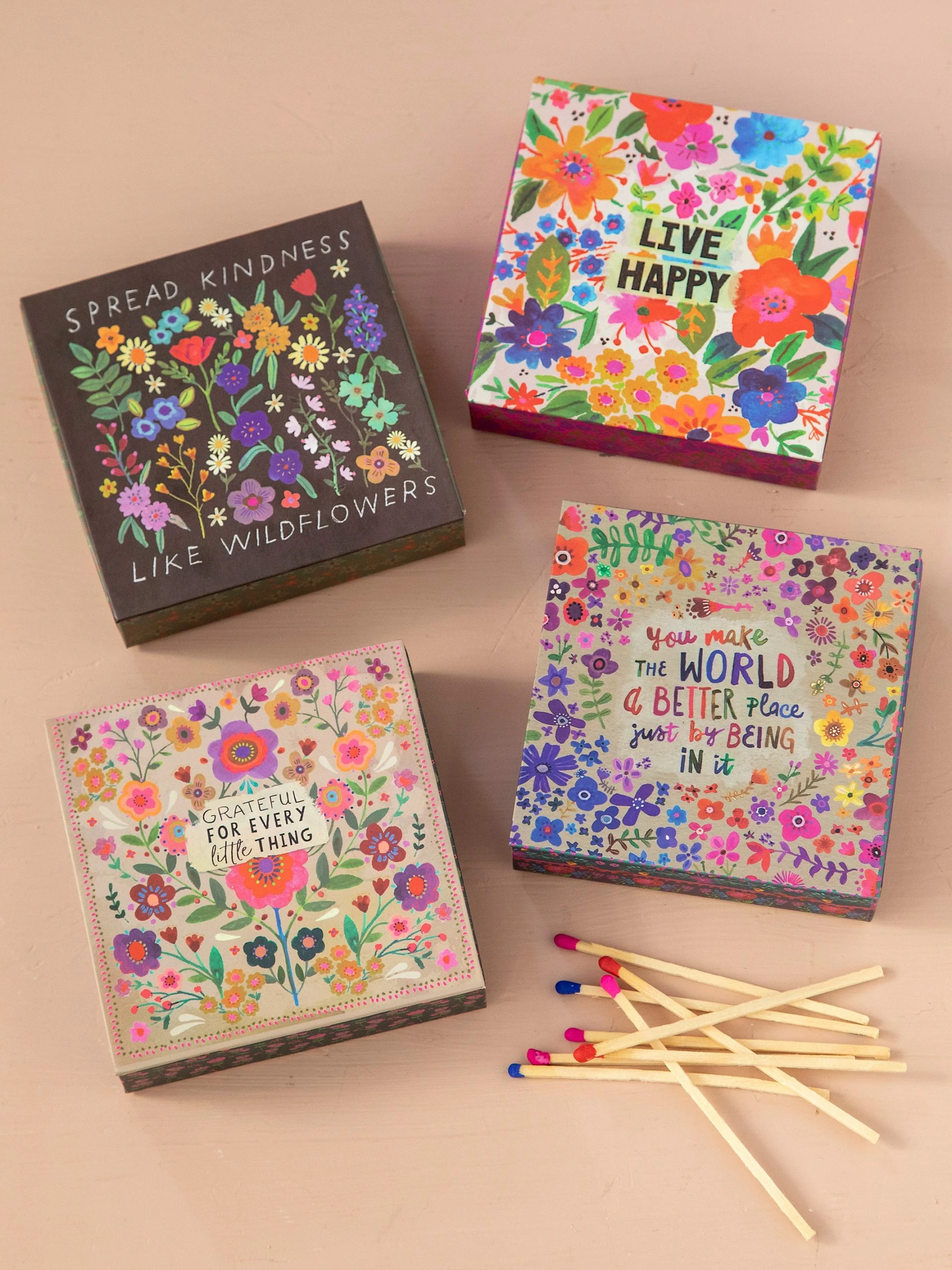 Natural Life Coffee Table Matches - Spread Kindness 3 Natural Life Coffee Table Matches - Spread Kindness