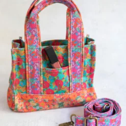 Natural Life Mini Crossbody Tote - Turquoise Pink -Natural Life Shop BAG000046 1 scaled