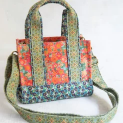 Natural Life Mini Crossbody Tote - Coral Sage