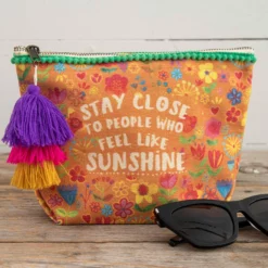 Natural Life Canvas Zip Pouch - Stay Close