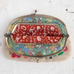 Natural Life Embroidered Coin Purse - Cream Mushroom -Natural Life Shop BAG000052 5 scaled