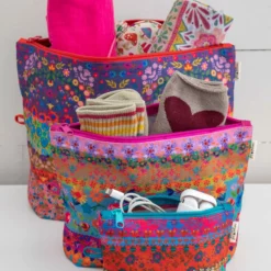 Natural Life Anything & Everything Pouch Set - Border Print