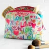 Natural Life Vegan Leather Cosmetic Pouch - Love -Natural Life Shop BAG000066 1 scaled