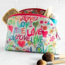 Natural Life Vegan Leather Cosmetic Pouch - Love