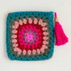 Natural Life Crochet Zip Pouch - Teal -Natural Life Shop BAG000075 scaled
