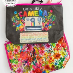 Natural Life Recycled Zipper Pouch - Life Is Like A Camera