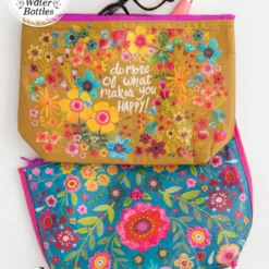 Natural Life Recycled Zipper Pouch - Makes You Happy