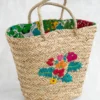Natural Life Embroidered Straw Tote 2 Natural Life Embroidered Straw Tote -Natural Life Shop BAG449 scaled
