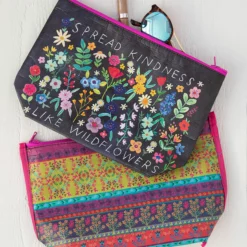 Natural Life Recycled Zipper Pouch - Kindness -Natural Life Shop BAG476 google scaled