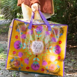 Natural Life Jumbo Tote Bag With Zipper - World Better