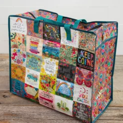 Natural Life Jumbo Tote Bag With Zipper - Chirps -Natural Life Shop BAG479 A1 scaled