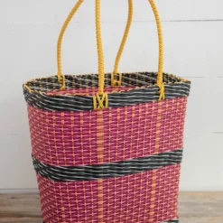 Natural Life Katya Woven Market Tote - Lemon Multicolor -Natural Life Shop BAG485 2 scaled