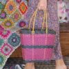 Natural Life Katya Woven Market Tote - Lemon Multicolor -Natural Life Shop BAG485 5 scaled