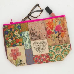 Natural Life Recycled Zipper Pouch - Stay Close -Natural Life Shop BAG536 1 scaled
