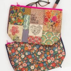 Natural Life Recycled Zipper Pouch - Stay Close -Natural Life Shop BAG536 google scaled