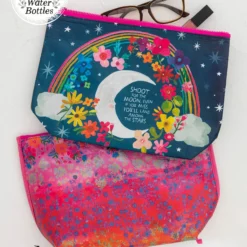 Natural Life Recycled Zipper Pouch - Moon Stars