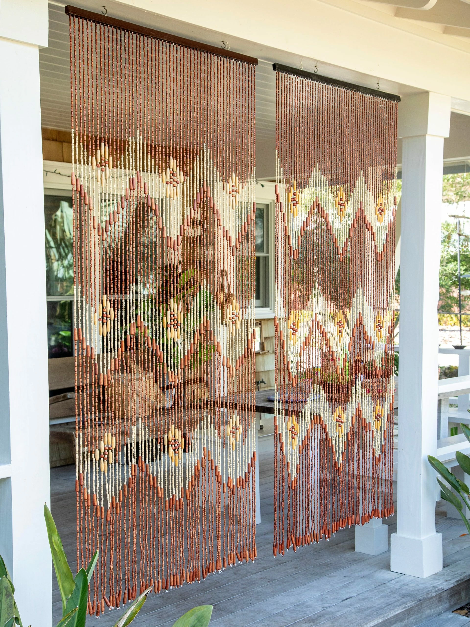 Natural Life Bungalow Beaded Curtain - Terracotta 4 Natural Life Bungalow Beaded Curtain - Terracotta - Image 2