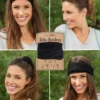 Natural Life Solid Boho Bandeau® Headband - Black