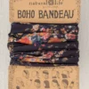 Natural Life Full Boho Bandeau® Headband - Black Red Bouquets -Natural Life Shop BBW000087 scaled