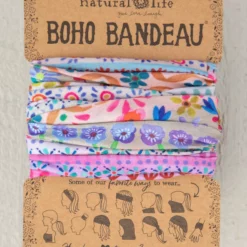 Natural Life Full Boho Bandeau® Headband - Cream Border
