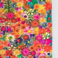 Natural Life Full Boho Bandeau® Headband - Floral Printed Blue Cream -Natural Life Shop BBW000091 2 scaled