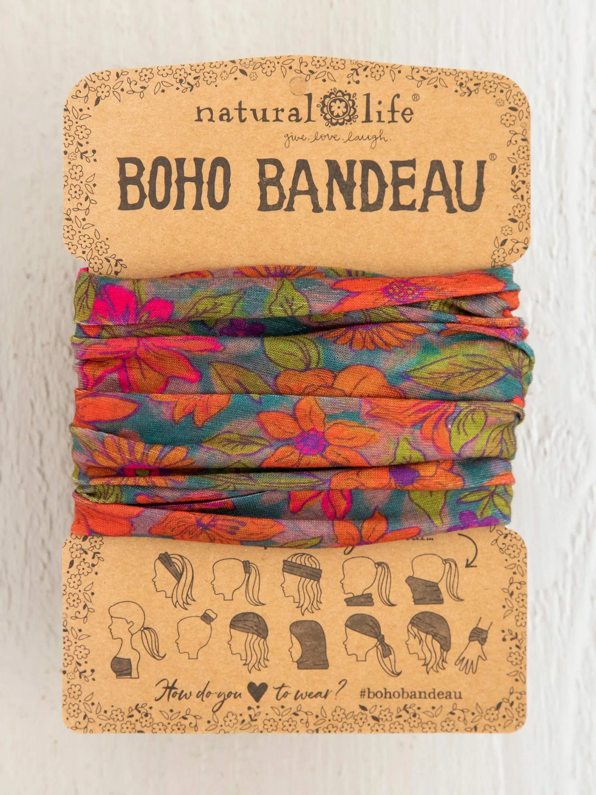 Natural Life Full Boho Bandeau® Headband - Watercolor Neon 3 Natural Life Full Boho Bandeau® Headband - Watercolor Neon