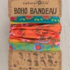 Natural Life Full Boho Bandeau® Headband - Orange Green Border -Natural Life Shop BBW311 scaled